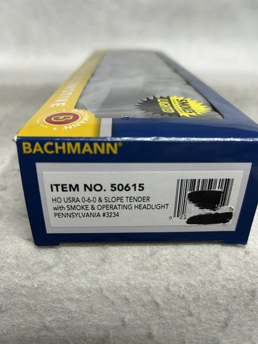 Nice Bachman PENNSY 0-6-0 Slope Tender Steam Loco, Smoke/Headlight