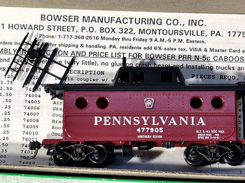 Nice Bowser Pennsy RR Cabooses HO (Price Is For Single Car-PLS SPECIFY CHOICE)