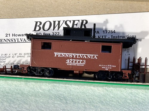 Nice Bowser Pennsy RR Cabooses HO (Price Is For Single Car-PLS SPECIFY CHOICE)