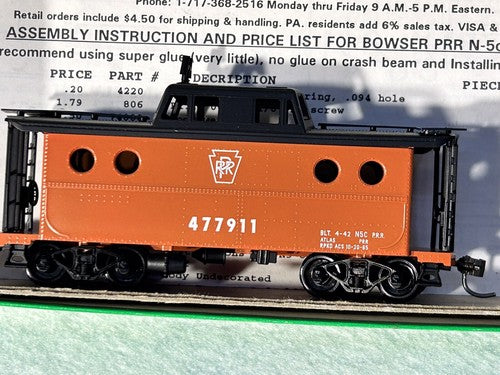 Nice Bowser Pennsy RR Cabooses HO (Price Is For Single Car-PLS SPECIFY CHOICE)