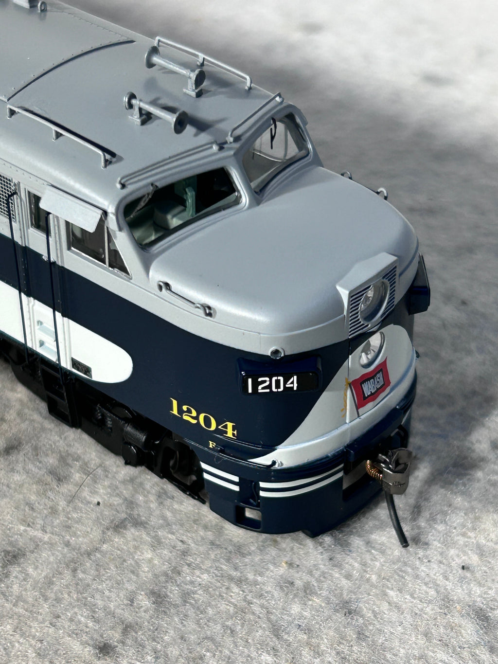 Beautiful Rapido Wabash railroad F3 – A #1204 Locomotive DCC/Sound