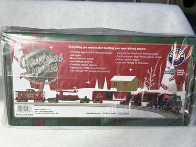 Beautiful Lionel CHRISTMAS EXPRESS Lion Chief Train Set 0 Gauge  Blue Tooth