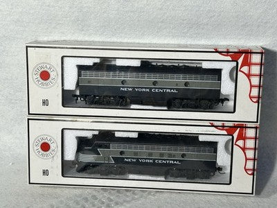 Nice Stewart/KATO F-7 A  & B NYC  RR Lightning Paint Schm. HO Loco, Both Powered