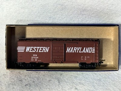 Nice Roundhouse Western Maryland RR 40’ Box Cars Set Of 3 HO
