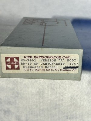 Nice C & BT Shops Santa Fe RR 40’ Reefer Car  Kits HO