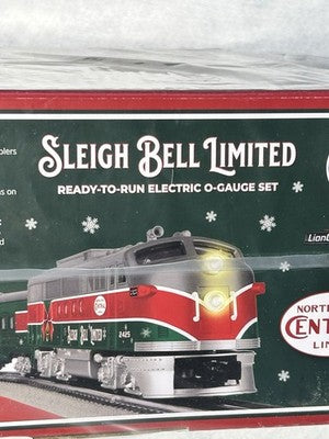 Beautiful SLEIGH BELLS LIMITED Christmas Train Set 0 Gauge  Blue Tooth