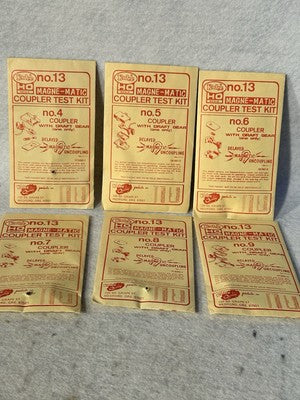 Nice HO K-DEE # 13 Couplers/Test Kits 8 - 1 Coupler Packs