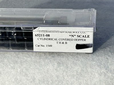 Nice Intermountain TH & B  RR Cylindrical Covered Hopper Car  N Gauge