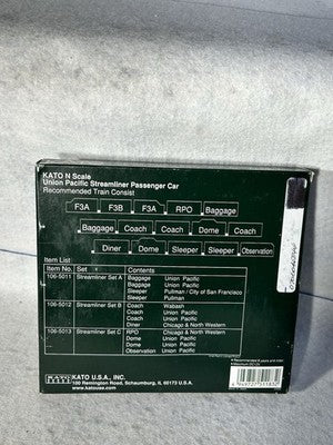 Beautiful KATO Union Pacific Streamliner 4-Car Passenger Set “C” N GAUGE