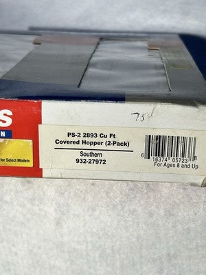 Rare  Walthers Southern 2893 Cu. Ft. Covered Hopper Cars 2-Pak HO