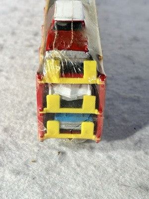 Cool Vintage 85’ Santa Fe Auto Carrier Car/15 Cars HO (Ex Box)