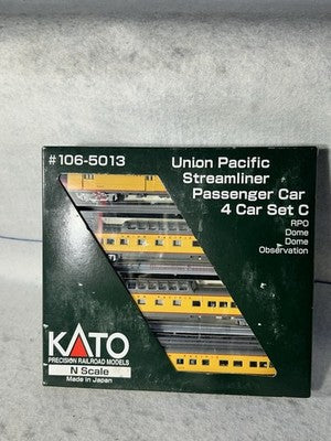 Beautiful KATO Union Pacific Streamliner 4-Car Passenger Set “C” N GAUGE