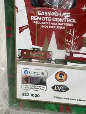 Beautiful Lionel CHRISTMAS EXPRESS Lion Chief Train Set 0 Gauge  Blue Tooth