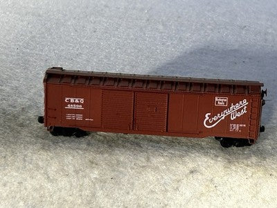 Beautiful Intermountain CB & Q  RR 50’ Box Car  N Gauge