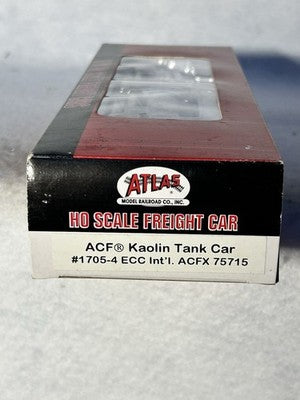 Nice Atlas Single Dome ECC Int.  ACF Single Dome Kaolin Tank Car HO