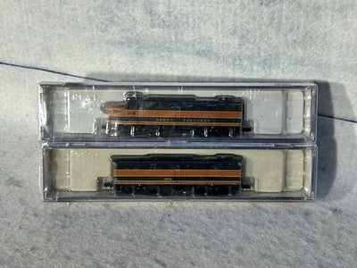 Beautiful Life-Like  Alco Great Northern RR FA-1/B-1  All Powered N Gauge Sealed