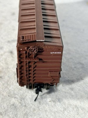 Nice Athearn Mo Pac RR 50’ Box Car HO KD’s Metal Wheels (Ex Box)