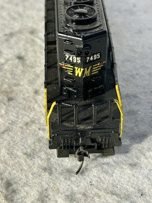 Nice Western Maryland RR SD-40 Diesel Engine HO (Ex Box, Light)