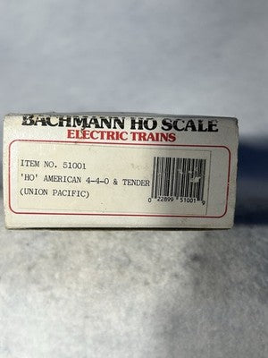 Beautiful Vintage Bachman Union Pacific RR American 4-4-0 Locomotive HO