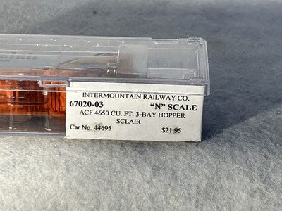 Nice Intermountain Sclair  3-Bay Cylindrical Hopper Car N Gauge