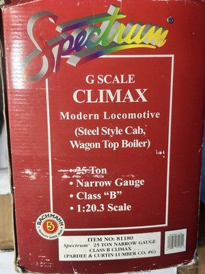 Nice Spectrum Pardee & Curtin Lumber Company RR Climax Loco Narrow Gauge G