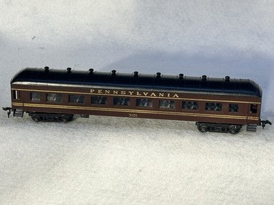 Nice Concor PENNSY RR 67’ - 5 Car Passenger Set/Interiors HO (Incorrect Boxes)