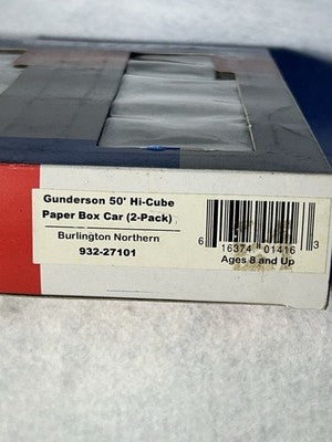 Nice Walthers Burlington Northern RR 50’ High Cube Paper Box 2-Car  Set HO