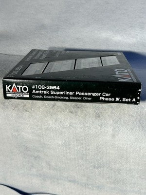 Beautiful KATO Amtrak Superliner Phase IV 4-Car Passenger Set “A” N GAUGE