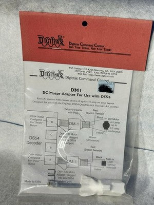 Digitrax DC Motor Adapter For Use w/ DS54 (T)