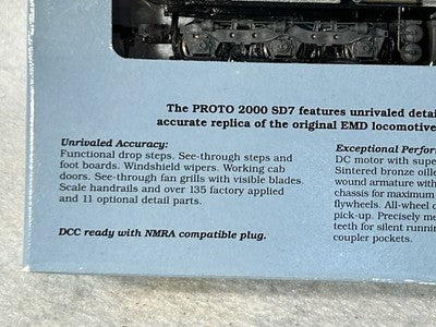 Stately Proto 2000 Union Pacific RR SD- 7 Loco HO