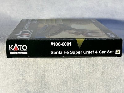 Beautiful KATO Santa Fe Super Chief 4-Car Passenger Set “A” N GAUGE