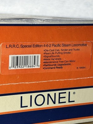 Beautiful Lionel LRRC 4-6-2 Heavy Pacific Loco Signal Sounds, Railsounds Ready O