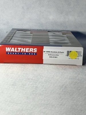 Classic Walthers Baltimore & Ohio RR 46’ 2-Car Gondola Set HO