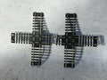 Nice Atlas Code 100 Single/Double Track Crossing HO