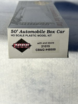 Proto 2000 Burlington Route CB & Q RR 50’ Automobile Box Car Kit  HO