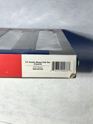 Rare  Walthers CSX 72’ Center Beam “Opera” Flat Car 3-Pak HO