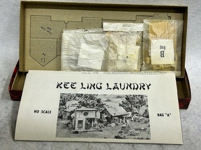 Cool Campbell Scale Models Kee’s Laundry/Cigar Store Craftsman Kit HO