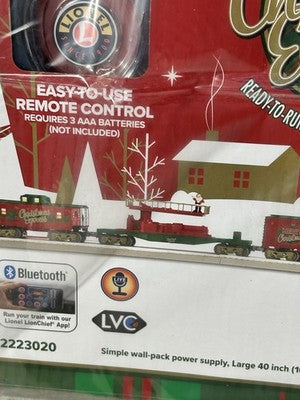 Beautiful Lionel CHRISTMAS EXPRESS Lion Chief Train Set 0 Gauge  Blue Tooth