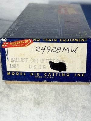 Nice Roundhouse D & RG RR 90 Ton Ballast Hopper Car/Loads HO 3-Car Set Kits