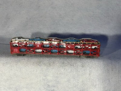 Cool Vintage 85’ Santa Fe Auto Carrier Car/15 Cars HO (Ex Box)