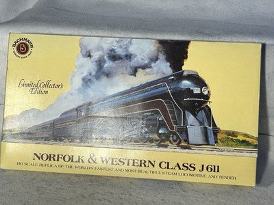 Collectible Bachman Norfolk &Western RR J-611/Water Tender Loco 3-Unit Set HO