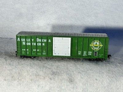 Nice Roundhouse Ashley Drew & Northern RR 50’ Box Car HO (Ex Box)