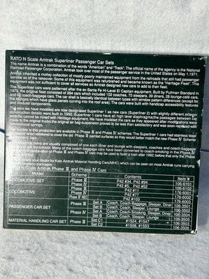 Beautiful KATO Amtrak Superliner Phase IV 4-Car Passenger Set “A” N GAUGE