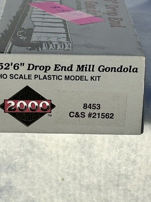Cool Proto 2000 Burlington Route RR 52’ Drop End Mill Gondola Kit HO