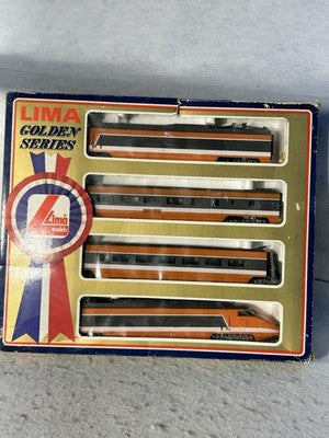 Sleek LIMA  Golden Series HO InterCity Train Set Pwrd. Loco, Dummy, 2 Pass. Cars