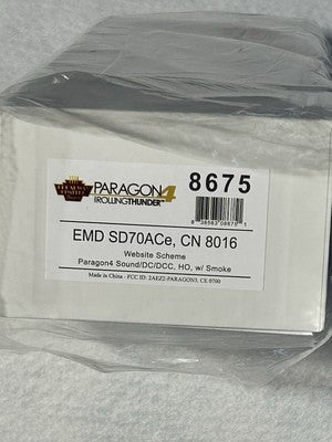 Handsome BLI CN SD-70ACE DCC/Sound Paragon 4 HO Website Scheme, Smoke