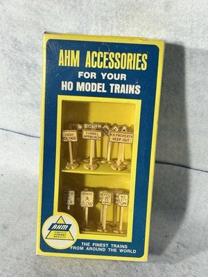 Nice AHM/other Railroad And Traffic Signs HO Two Packs