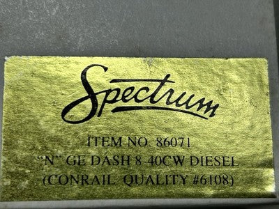 Stately Spectrum Conrail RR Dash 8-40CW Locomotive N Gauge