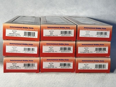 NICE Proto/ Rivarossi  ACL RR E-6 A/B  9-Car Pass. Set HO (Pwrd/Dmy) DCC Ready