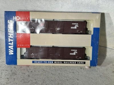 Nice Walthers Conrail RR 60’ Double Door Auto Box 2-Car  Set HO